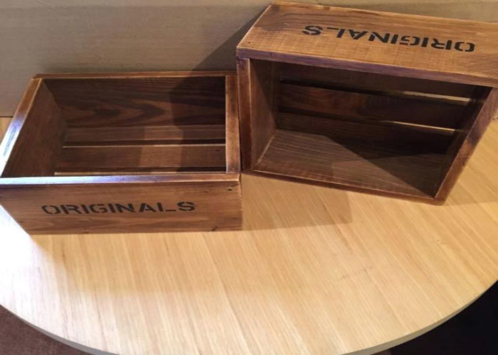 China Dark Wood Engraved Custom Wood Serving Tray , Small Wooden Trays Boxes For Cigar wholesale