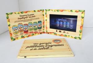 China Foldable Lcd Screen Video Brochure With Matte Lamination Hardcover wholesale