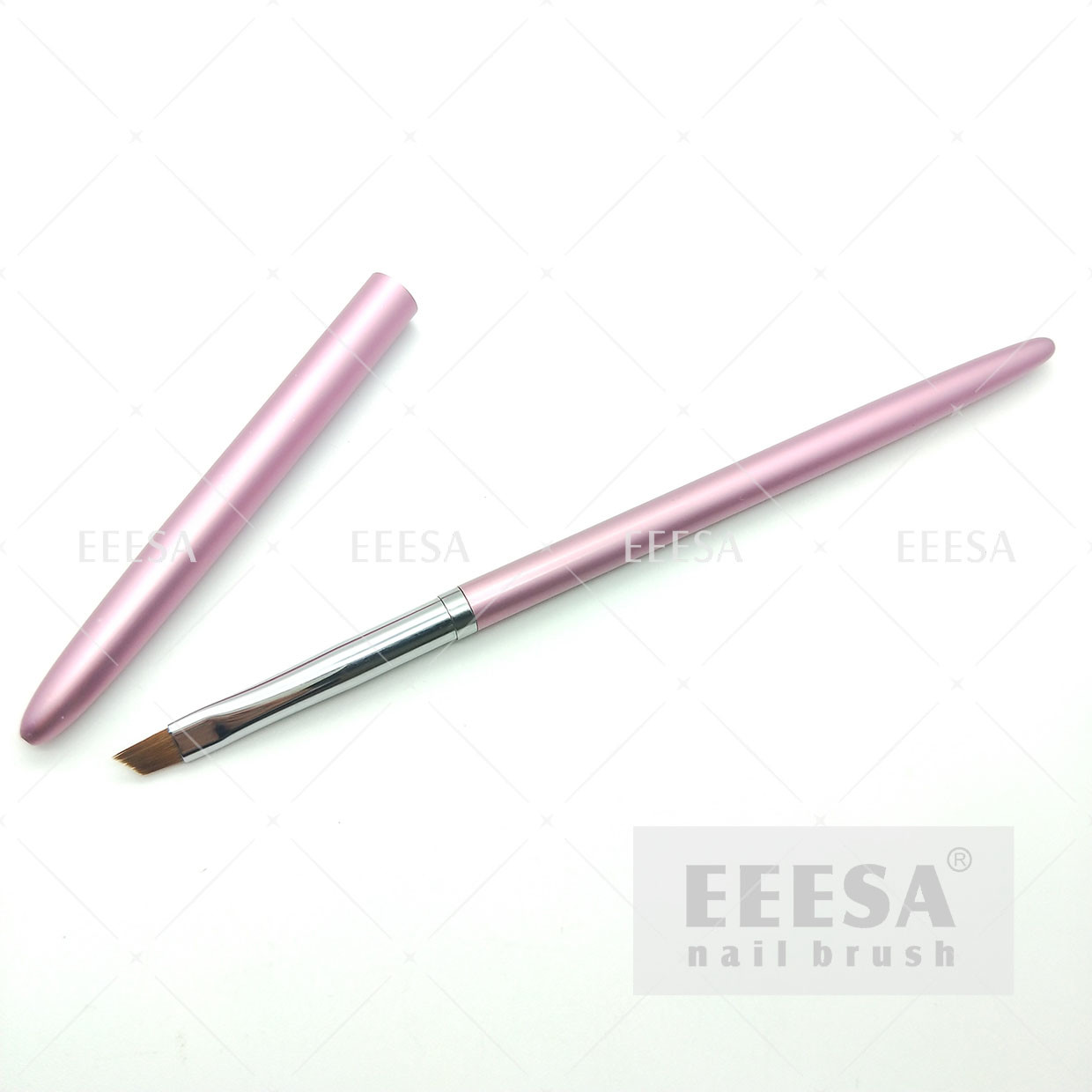 China Pink Metal Handle Synthetic Gel Brush Rust Resistant  No Deformation wholesale