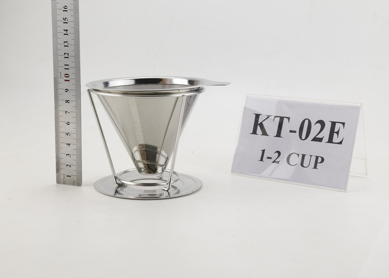 China Paperless Stainless Steel Coffee Dripper With 1-2 Cups Capacity , Custom Logo wholesale
