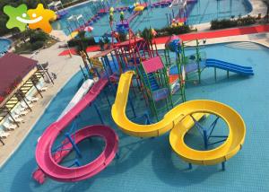 China LLDPE Material Durable Large Fiberglass Water Park Spiral Water Slide Equipment wholesale