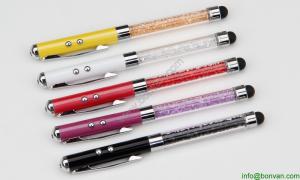 China fancy laser pen with touch tip,laser ball pen with led touch tip wholesale