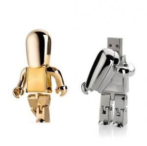 China Free Engraved Logo Robot  Usb 3.0 Flash Drive Metal ROHS CE Certificate Approved wholesale