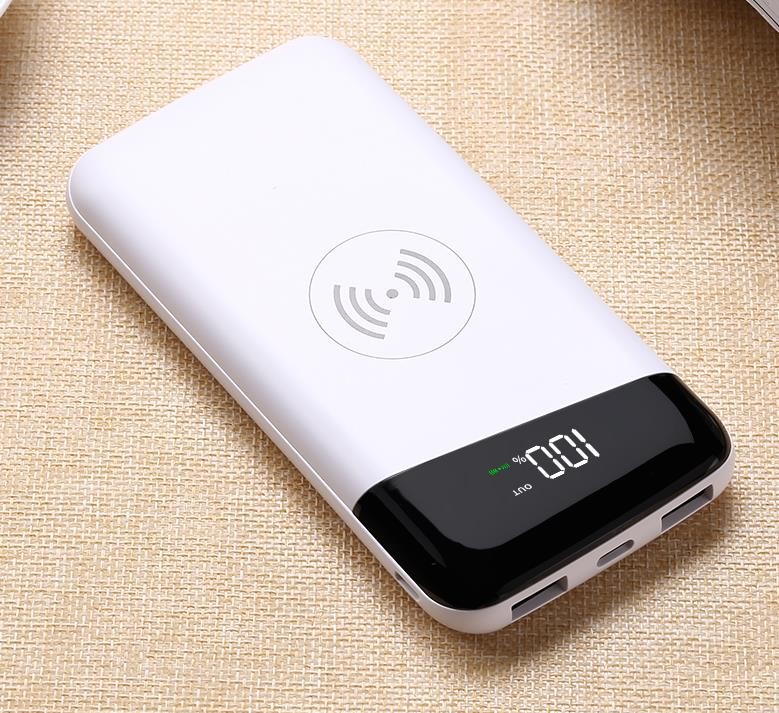 Dual USB 6000/8000/10000mAH Polymer Lithium Battery Wireless Fast Charging Power for sale