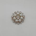 China Pearl Flower Shoe Brooch Accessories , Zinc Alloy Small Shoe Clips Fashionable wholesale
