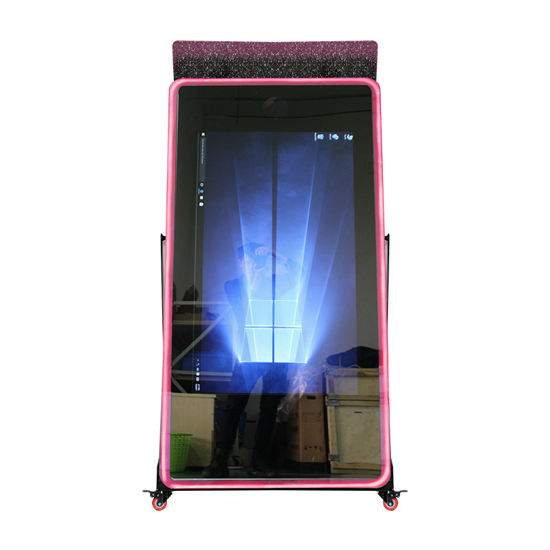 43 Inch Slim Tower Phtotobooth Magic Selfie Mirror Party With 1080P Resolution