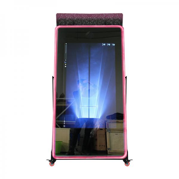Quality 43 Inch Slim Tower Phtotobooth Magic Selfie Mirror Party With 1080P Resolution for sale