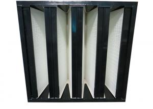 China H11 H13 H14 V Bank Air Filter , High Efficiency HAVC Filters Glass Fiber wholesale