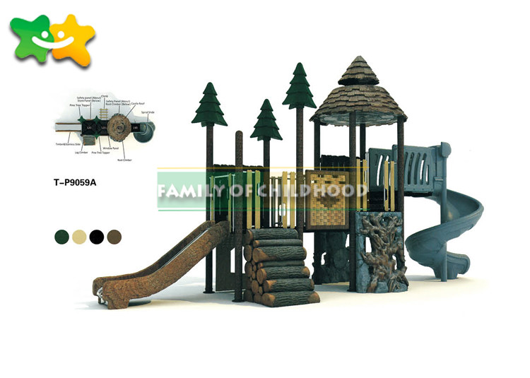 China Powder Coated Funny Wooden Climbing Frame With Swing Aluminum Alloy Post wholesale