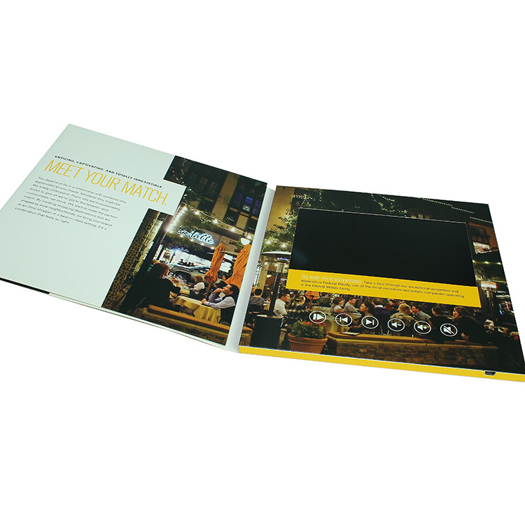 Business Booklet LCD Video Brochure 4 Color CMYK Printing 4GB Memory for sale