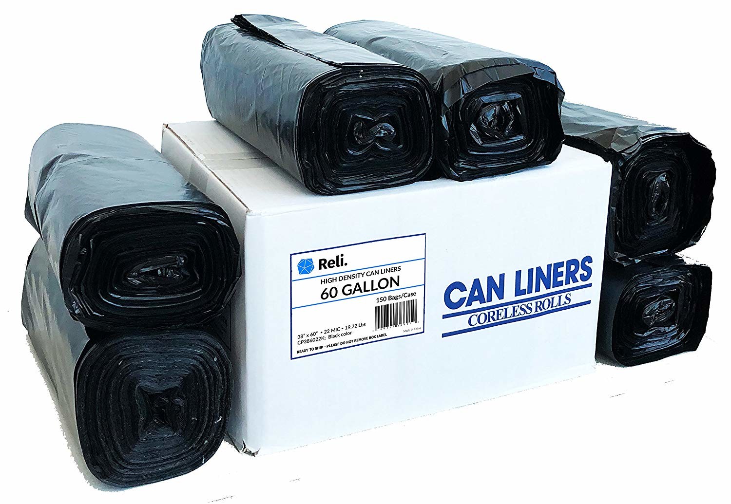 China High Density Large Black Plastic Rubbish Bags Roll Packed Customized Size wholesale