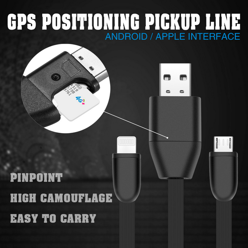 China New 3-In-1 USB Data Cable Android/iPhone+Hidden Spy GSM Remote Audio Listening Bug+GPS Tracking Position GSM Locator wholesale