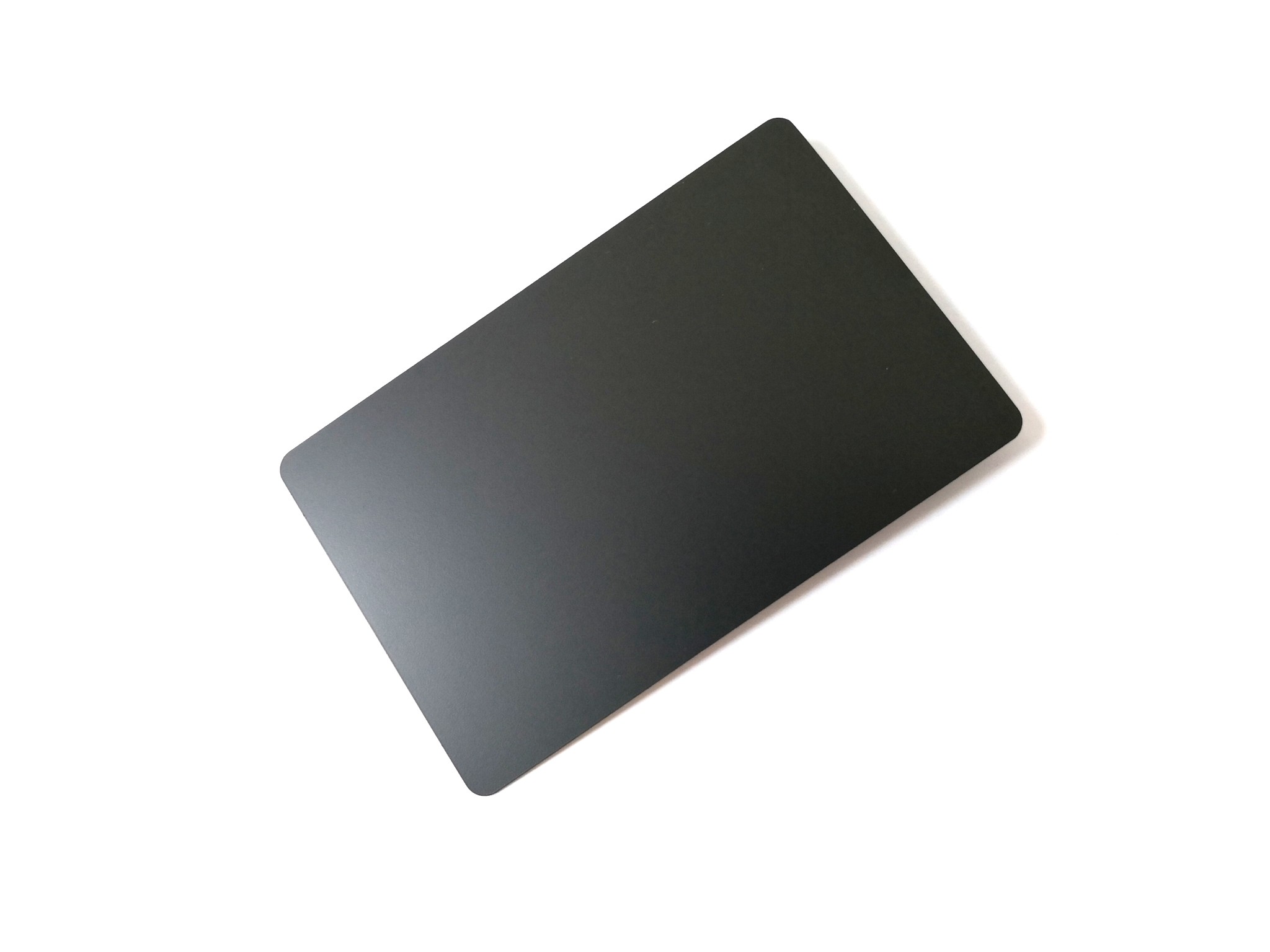 Quality CR80 Plain Matte Black Metal Business Cards Blanks Steel Round Corner for sale