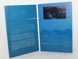 China 5" silver printing Video Brochure Card , fair display lcd video business cards wholesale