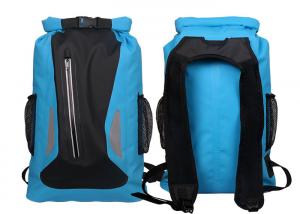 China Watertight Blue Dry Bag Backpack With Silkscreen Printing Custom Logo wholesale