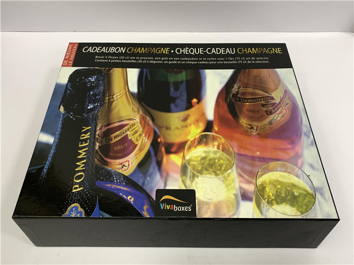 China W015 Coated Paper Cardboard Wine Boxes Rectangle 1200g Matte Lamination wholesale