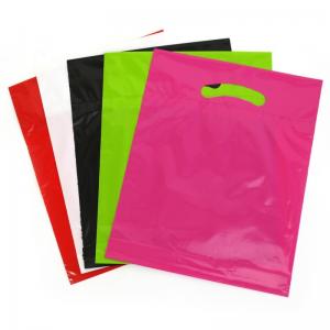 China Cute Garment Die Cut Plastic Bags , Custom Printed Die Cut Handle Bags wholesale