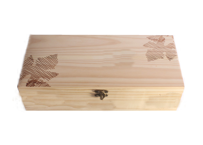 China Unfinished Pine Wooden Storage Box With Lock For Jewelry And Other Personal Items wholesale