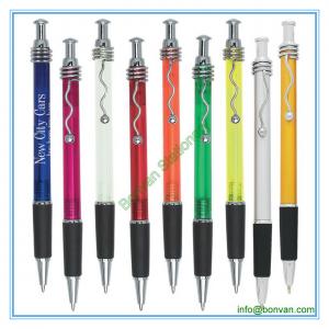 China plastic stationery pen, gift stationery ballpen with logo printing wholesale