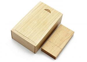 China Custom Logo Wooden USB Flash Drive Stick With Sliding Lid Gift Package Box wholesale