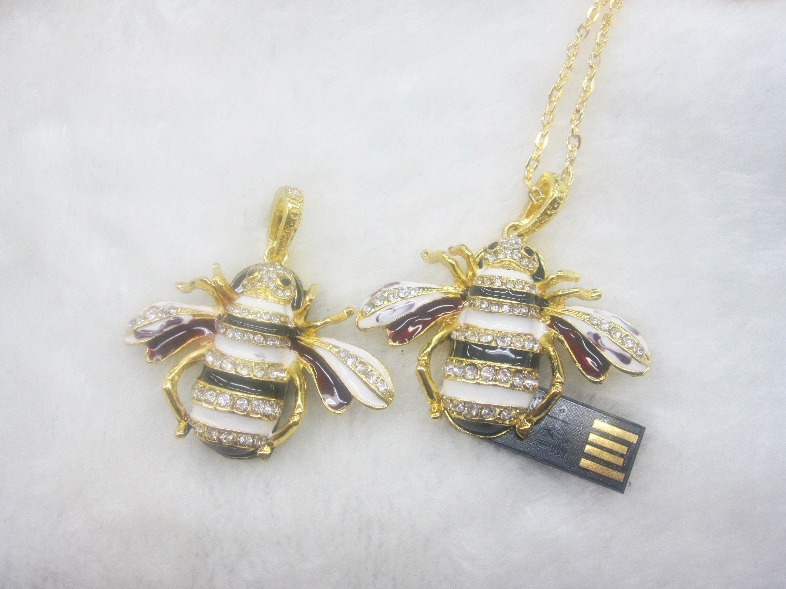 Customized Logo Animal Diamond necklace Jewelry USB flash drive 8Gb for sale