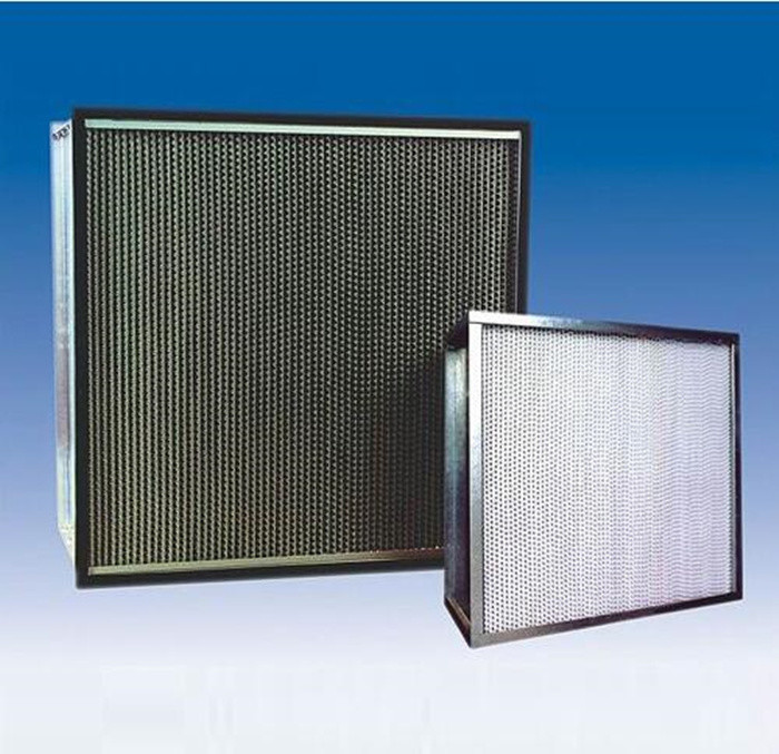 China Portable HEPA Air Filter Metal Frame Fiberglass Paper Aluminum Separator wholesale