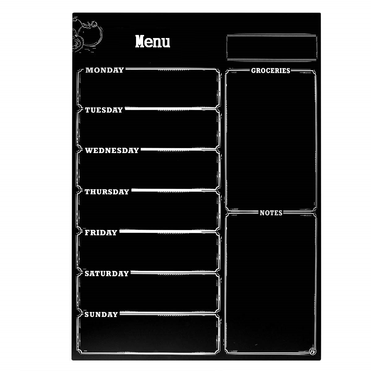 China Black Magnetic Planning Board / Magnetic Menu Planning Board For Home wholesale