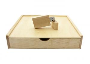 China Unfinished sliding lid wooden gift box pine wood photo packaging box wholesale