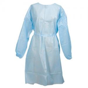 China Blue Disposable Isolation Gown , Disposable Medical Gowns For Virus Protection wholesale