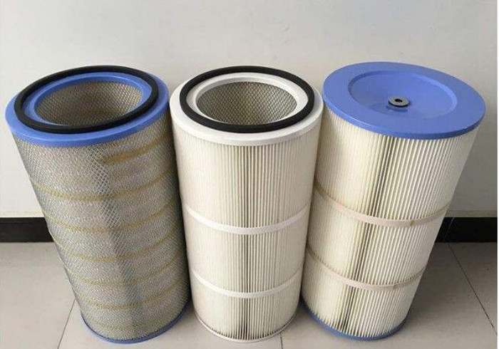 China HEPA Air Pleated Filter Cartridge For Dust Collector 0.2 Micron Porosity wholesale