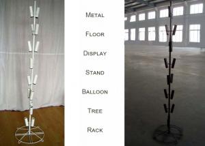 China Balloons Tree Metal Floor Display Stands / 16 Tubular Holder Balloon Metal Display Racks wholesale