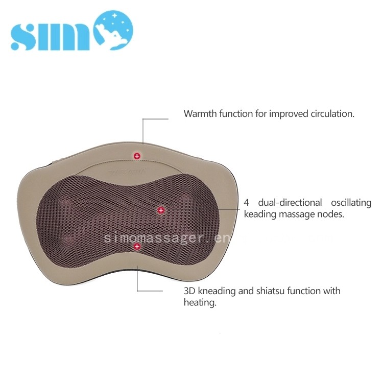China Warming Electric Massage Pillow Home Neck And Shoulder Massage Pillow wholesale