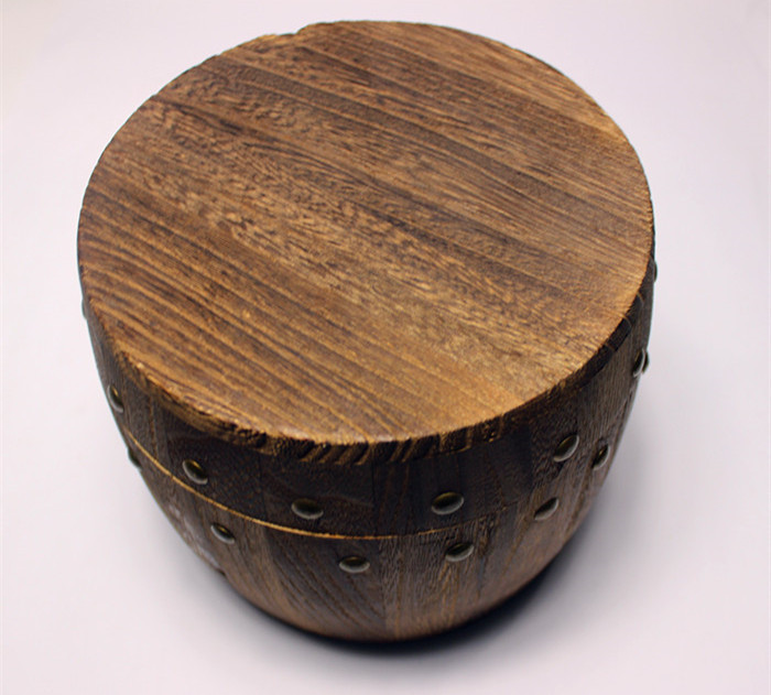 China Backing Color Wooden Storage Barrels Vintage Style 100% Paulownia Wood wholesale