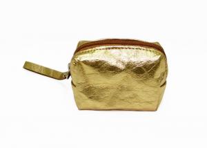 China Metallic color washable kraft paper coin pouch custom ladies mini coin purse with handle wholesale