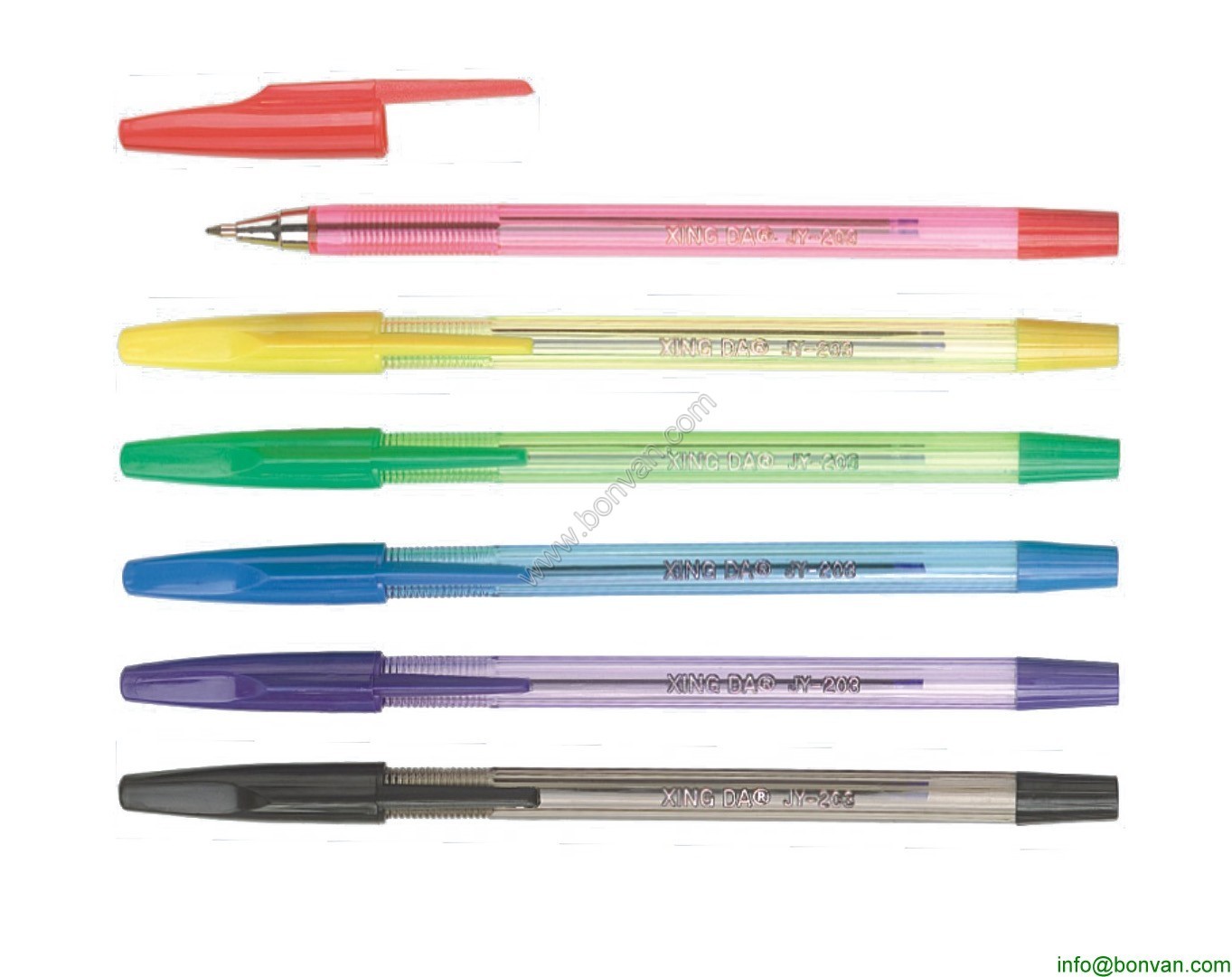 China transparent simple office ball point pen,cheap price pen wholesale