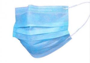 China Earloop 3 Ply Disposable Face Mask Fiberglass Free High Filtration Efficiency wholesale
