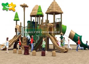 China Kindergarten Plastic Playground Slide Safety Ensured Attractive Large Size wholesale