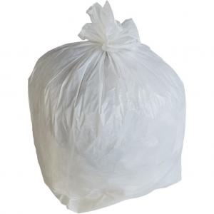 China Small Colored Drawstring Garbage Bags Compostable HDPE Material White Color wholesale