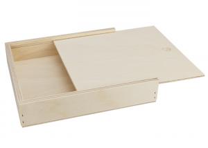 China Large Unfinished Wood Box Personalized Natural Color Storage Tray, Wooden Tray With Lid OEM Service wholesale