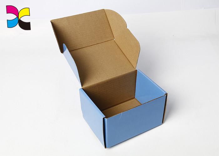 China High End Blue Printed Gift Boxes / Rectangle Cardboard Packing Boxes wholesale