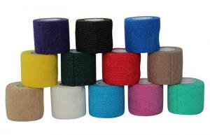 China Elastic Cotton Substrate Cohesive Flexible BandageHand Tear Cotton , Cohesive Elastic Bandage wholesale