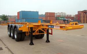 China Flatbed Shipping Container Delivery Trailer High Efficiency For Port Transport wholesale