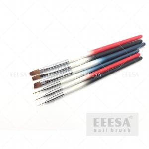 China UV Gel Polish Nail Painting Brushes Set 6 Pcs Comfortable To Hold wholesale