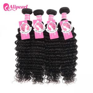 China Brazilian Virgin Remy Hair 4 Bundles Deep Wave , 8A Curly Hair Bundle Deals wholesale