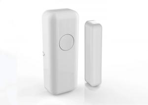 China Wireless 433MHz Magnetic Door Alarm Sensors White With SOS Button CE Approval wholesale