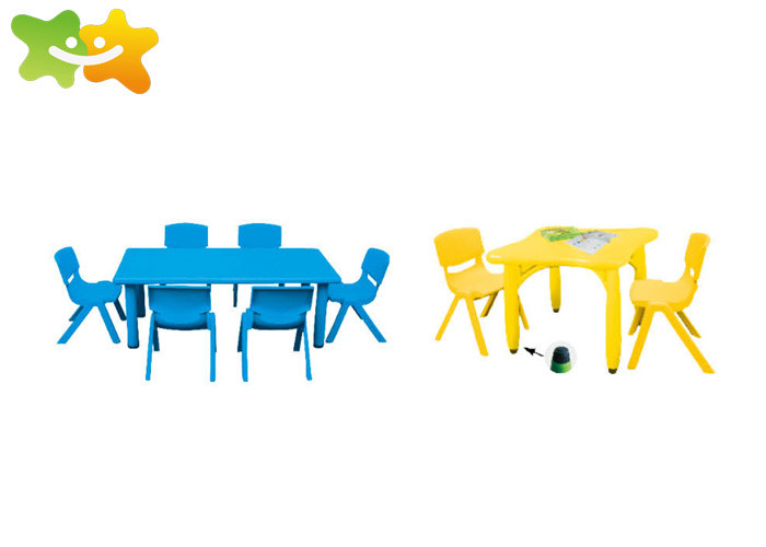 China Adjustable Kindergarten Desk And Chair High Safety Small Volume Height Adjustable wholesale