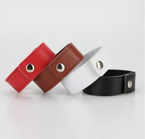 China Bracelet Leather USB Flash Drive ，Usb Bracelet Leather 150*16*2mm Red / Black Color wholesale