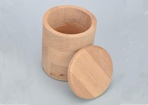 China Packing Natural Color Wooden Crate Gift Box , round cylinder shape wooden box wholesale