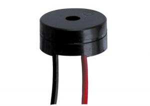 China Black AC Type Magnetic Door Buzzer , 2048 Hz Electromagnetic Buzzer With Soldered Wire wholesale