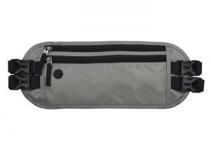 China Credit Card Passport Travel Waist Bag Customized Size In Gray Black Color wholesale